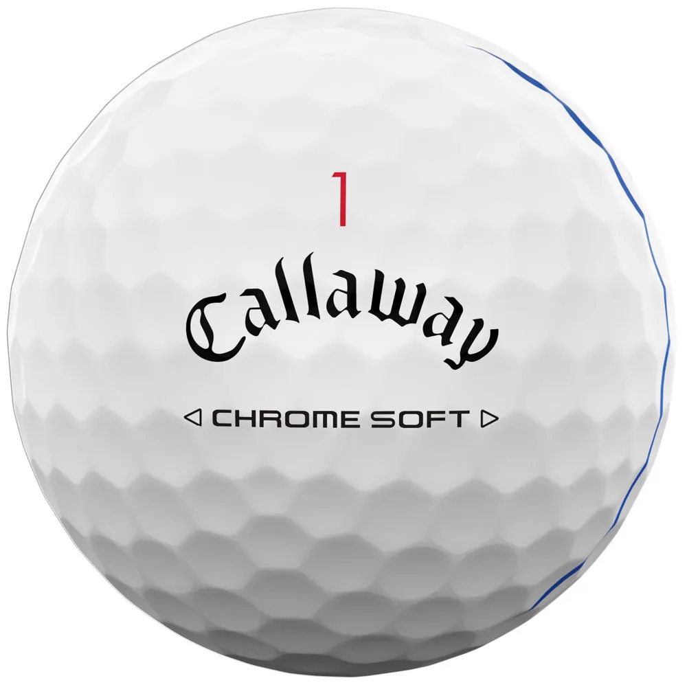 Callaway Chrome Soft Triple Track Golf Balls - White - 12 Pack