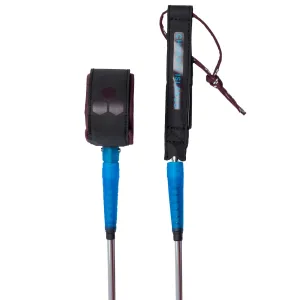 Channel Islands Round Cord Comp 6' Surfboard Leash - Merlot Ocean