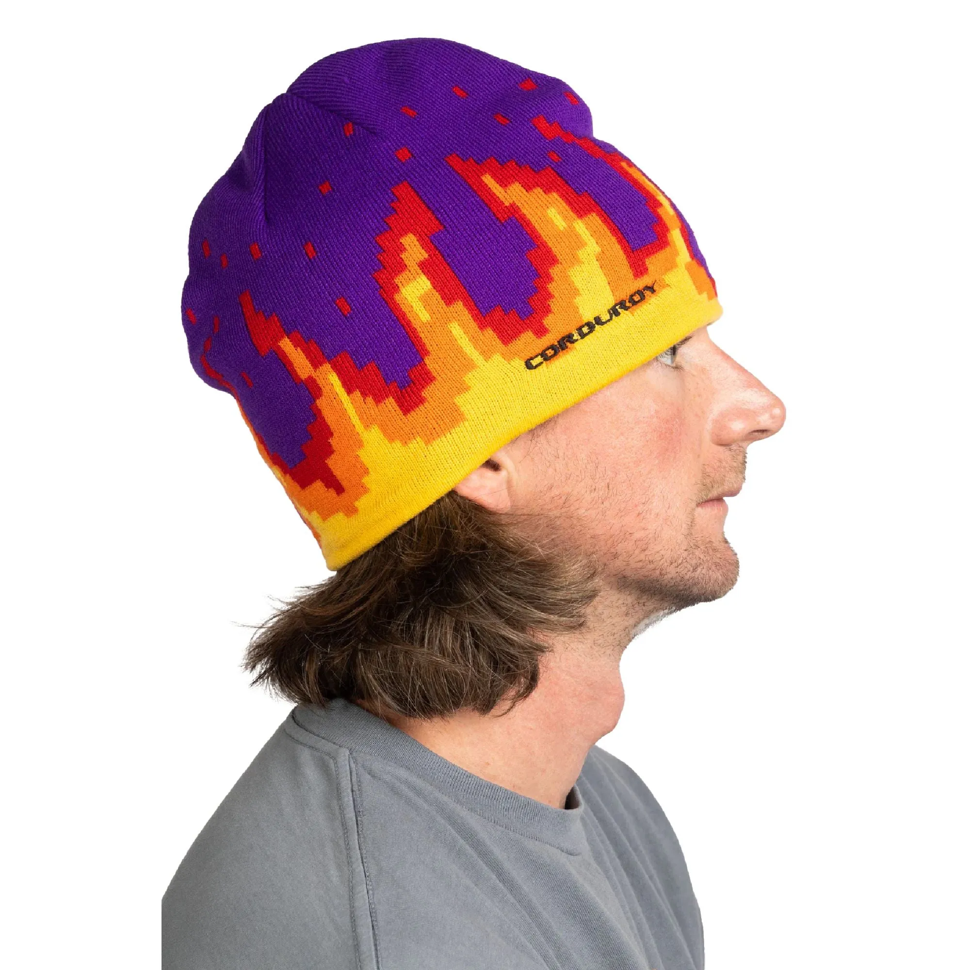 Corduroy Digi Flames Beanie
