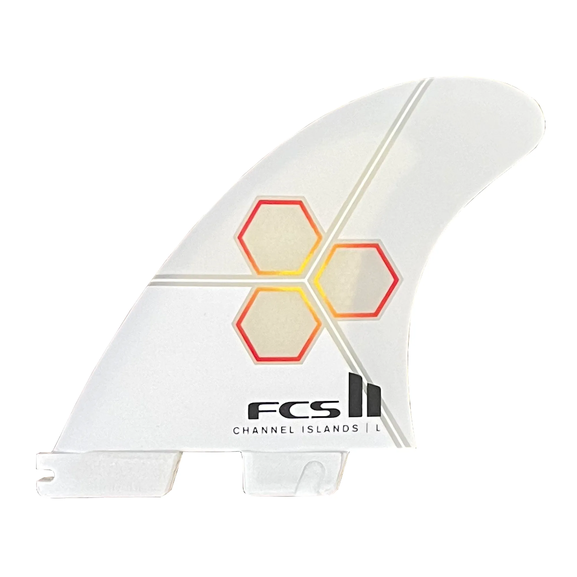 FCS II Channel Islands Performance Core Tri Surfboard Fins - Medium/White Flame