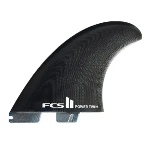 FCS II Power Stabilizer 2 1 Twin Surfboard Fins - Black