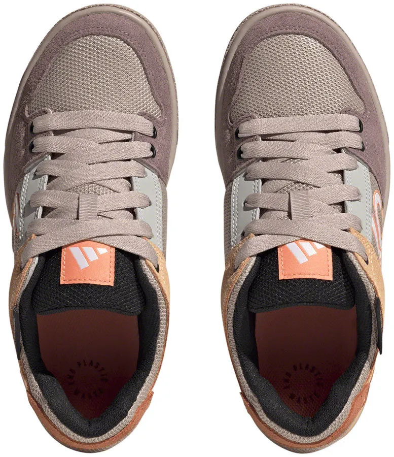 Five Ten Freerider Flat Shoes - Womens Wonder Taupe/Ftwr White/Acid Orange 8