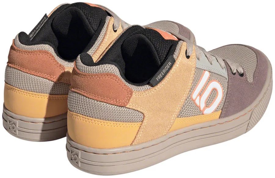 Five Ten Freerider Flat Shoes - Womens Wonder Taupe/Ftwr White/Acid Orange 8
