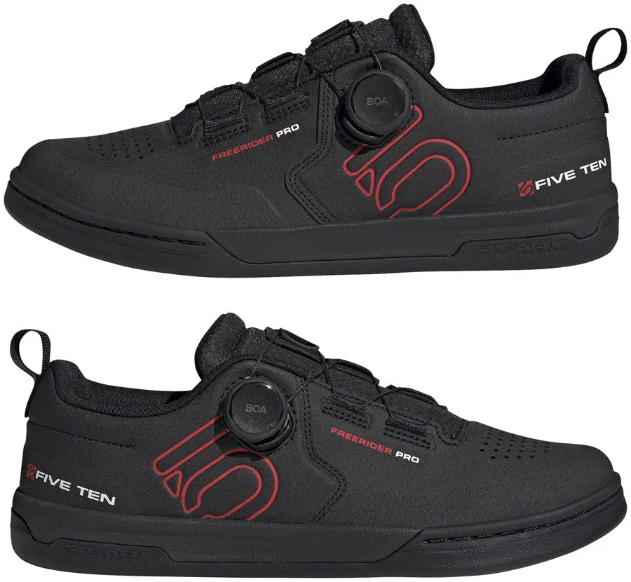 Five Ten Freerider Pro BOA Flat Shoes - Mens Core Black/Red/FTWR White 6