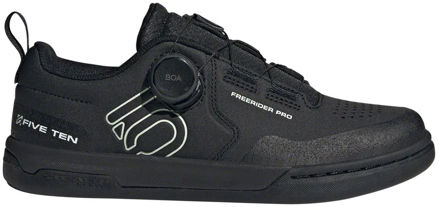 Five Ten Freerider Pro BOA Flat Shoes - Womens  Core BLK/Linen Green/FTWR White 10