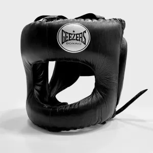 Geezers Elite Pro Bar Faced Headguard - Black