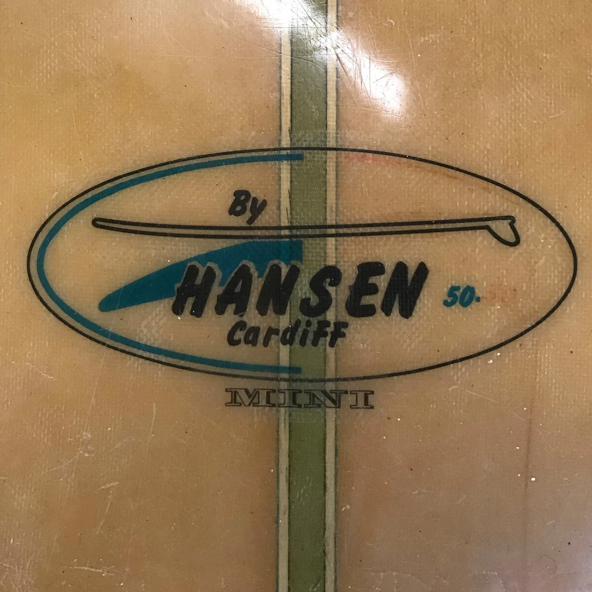 Hansen 1960s 50/50 Mini Model 8'10 Collector Surfboard