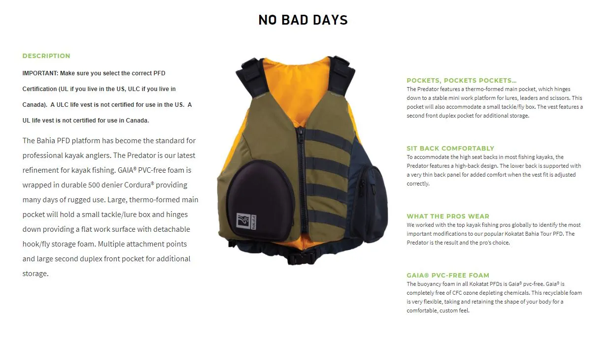 Kokatat Bahia Predator PFD