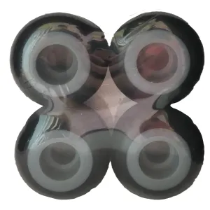 No Name 53mm Skateboard Wheels - Black/Grey