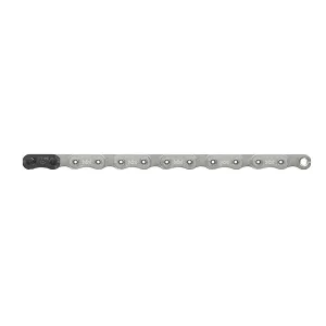 SRAM XX Eagle T-Type Flattop Chain - 12-Speed 126 Links Hollow Pin Includes PowerLock Connector PVD Coated Silver