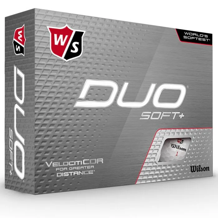 Wilson DUO Soft  Golf Balls - White - Personalised Text