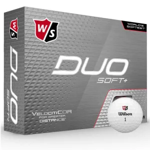 Wilson DUO Soft  Golf Balls - White - Personalised Text